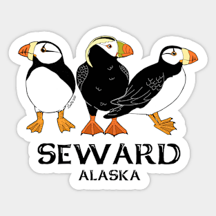 Puffins Seward, AK Sticker